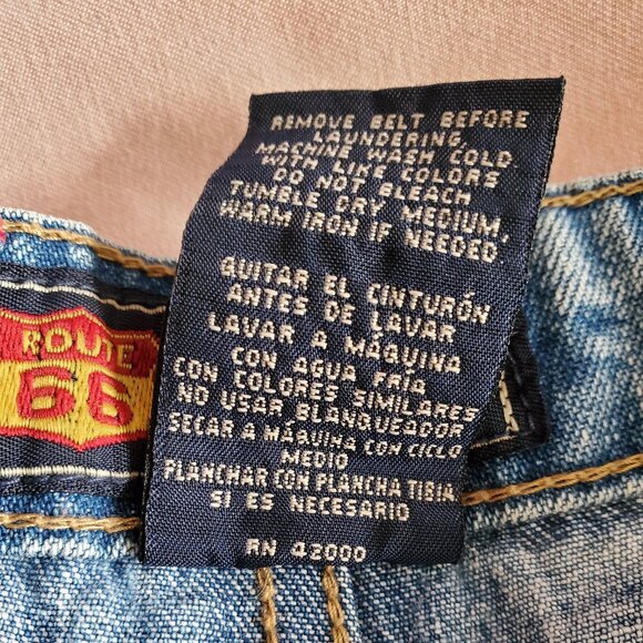 Vintage 90s Route 66 PINK STITCHED Low Rise Shorts-SIZE 12 - Picture 5 of 7